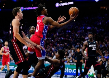 Miami Heat cruise to Game 1 NBA playoff win over a Joel Embiid-less Philadelphia 76ers team