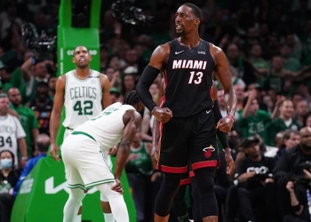 Bam Adebayo leads Miami Heat to crucial Game 3 win at Boston Celtics despite loss of Jimmy Butler