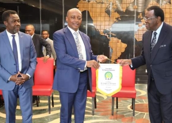 CAF President Motsepe meets President Geingob, discusses Namibian and African football matters
