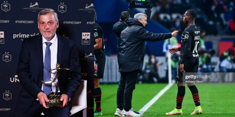 Rennes coach dedicates Ligue 1 manager of the year award to Kamaldeen Sulemana and teammates