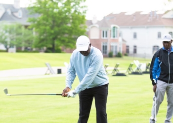 PHOTOS: Asantehene and chairman of Memphis in May International Festival play golf