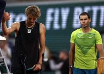 Nadal reaches French Open final after Zverev forced to retire with injury
