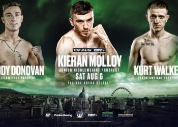 Top Rank prospects Paddy Donovan, Kurt Walker and Kieran Molloy added to Michael Conlan-Miguel Marriaga Belfast bill August 6