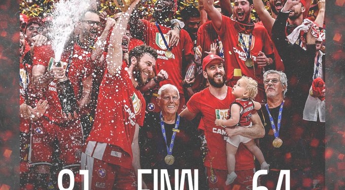 Bentil wins Italian Serie A title as Olimpia Milano beat Virtus Bologna
