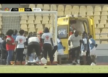 Defender Jonathan Mensah rushed to hospital after injury scare in CAR clash