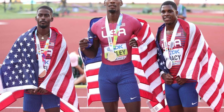 Fred Kerley leads American clean sweep in men’s 100m at Oregon 2022 Worlds