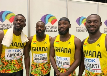 Ghana’s 4×100 relay team to face USA, Japan in Heat 1 at World Athletics Championship