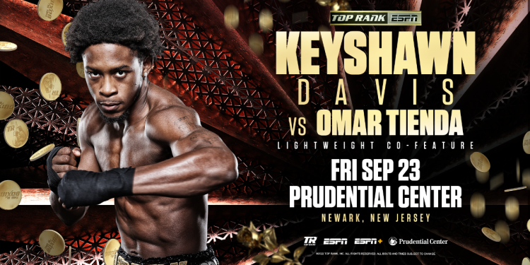 Keyshawn Davis-Omar Tienda Lightweight Co-Feature Confirmed for Shakur Stevenson-Robson Conceição  September 23