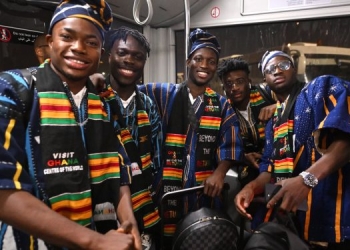 Black Stars arrive in Qatar for World Cup in colourful fugu