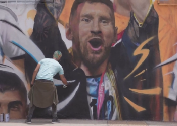 Mural of Messi created in Buenos Aires to celebrate World Cup win