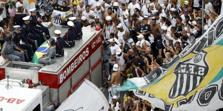Pele’s funeral: Thousands line streets of Santos as Brazil football legend is laid to rest