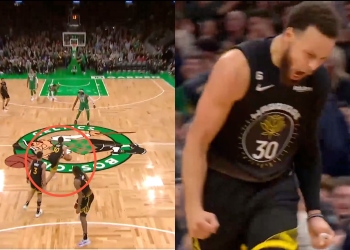 Steph Curry makes NBA history with insane half-court Shot