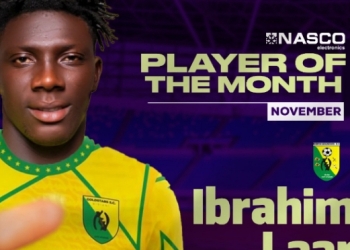 Bibiani Gold Stars hitman Ibrahim Laar wins November NASCO player of the month award