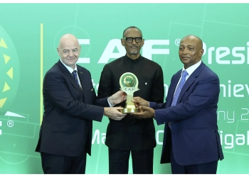 Rwanda President Kagame, King Mohammed VI of Morocco awarded CAF President Outstanding Achievement gong