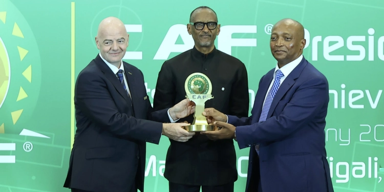 Rwanda President Kagame, King Mohammed VI of Morocco awarded CAF President Outstanding Achievement gong