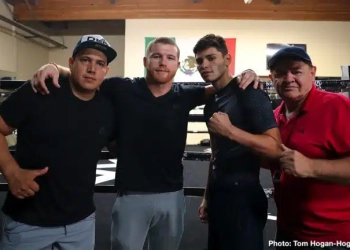 Ryan Garcia reacts to Canelo picking Gervonta Davis to win