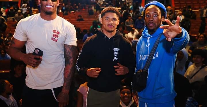 Shakur Stevenson, Jared Anderson, Keyshawn Davis visit Newark’s Central High School ahead of Saturday’s ESPN-televised tripleheader