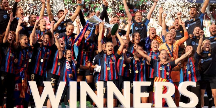 Guijarro brace helps FC Barcelona come from behind to secure second UWCL title
