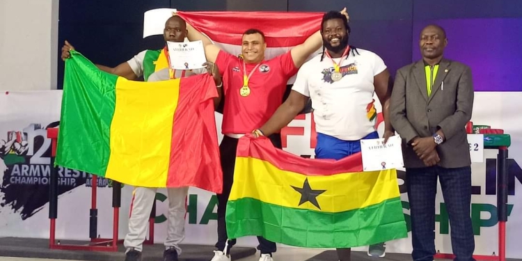 Ghana grab 62 medals on Day One of Africa Armwrestling Championship