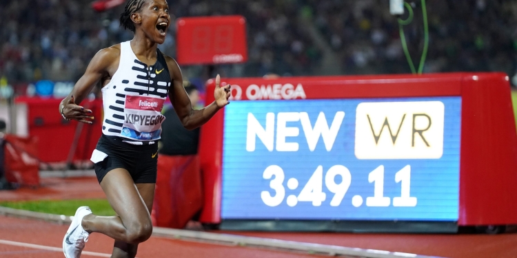 Kipyegon celebrates world record run, insists: “there’s still more to come”