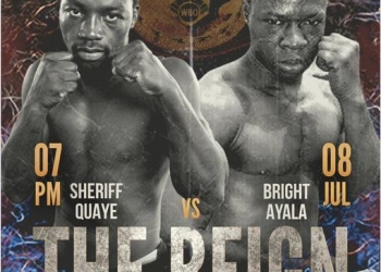Sheriff Quaye defends WBO Africa belt versus Bright Ayala in Accra July 8