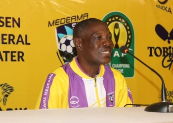 Medeama coach Evans Adotey fixated on qualification over Remo after first leg slim win