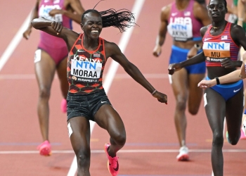 Moraa dances with delight after fierce 800m fight in Budapest