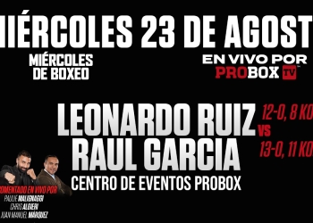 Wednesday Night Fights returns with Raul Garcia vs Leonardo Ruiz in Plant City August 23