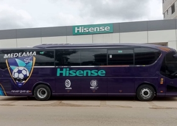 Hisense donates new bus to Ghana champions Medeama