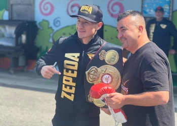 Zepeda visits school in Los Angeles