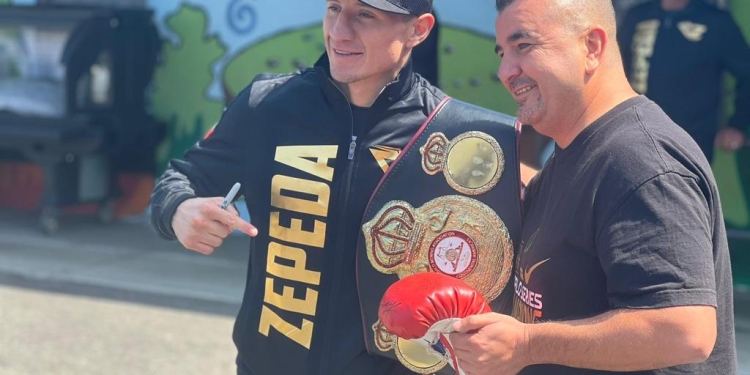 Zepeda visits school in Los Angeles