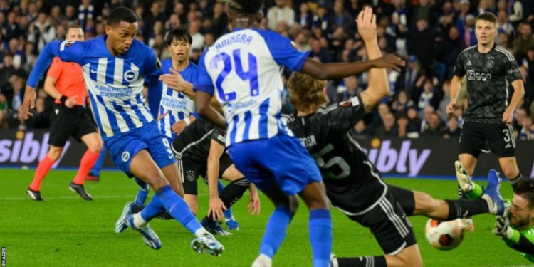 Brighton beat Ajax for first ever win in European competition