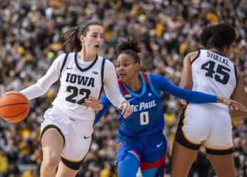 Clark hits triple-double in front of women’s basketball record crowd of 55,646