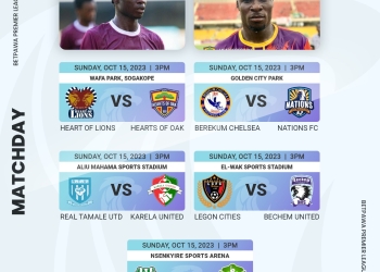 GPL Match day 5 preview: Lions host Hearts in Sogakofe Sunday