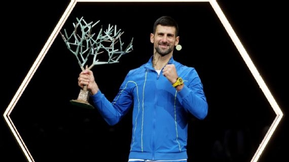 Djokovic downs Dimitrov in Paris for 40th Masters 1000 title