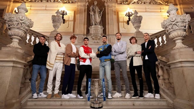 Star players get elegant welcome to Turin for 2023 Nitro ATP finals