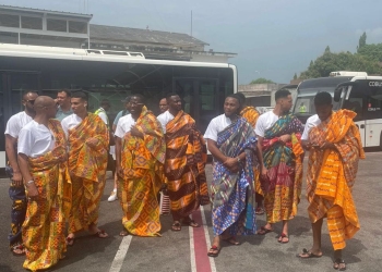 Black Stars land in Abidjan in colourful Ghanaian styled Kente