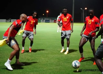 PHOTOS: Black Stars train in Abidjan