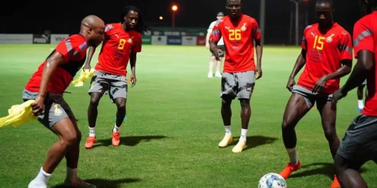 PHOTOS: Black Stars train in Abidjan