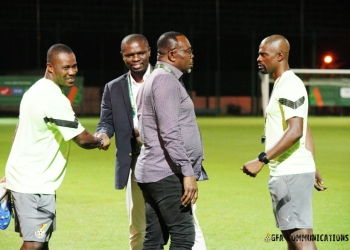 Sports Minister visits Black Stars training in Abidjan