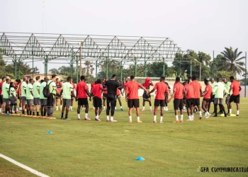 PHOTOS: Black Stars last training before Mozambique decider