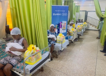 MTN Ghana showers mothers of newborn babies with 500+ hampers at Christmas