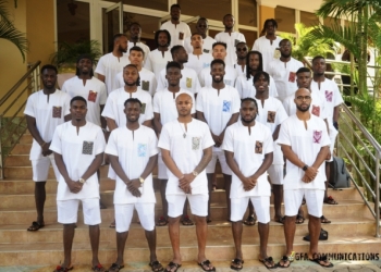 Black Stars players leave for Afcon 2023 in stylish kaftan outfits