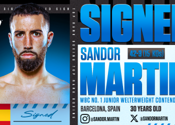 Junior welterweight contender Sandor Martin Signs co-promotional pact with Top Rank