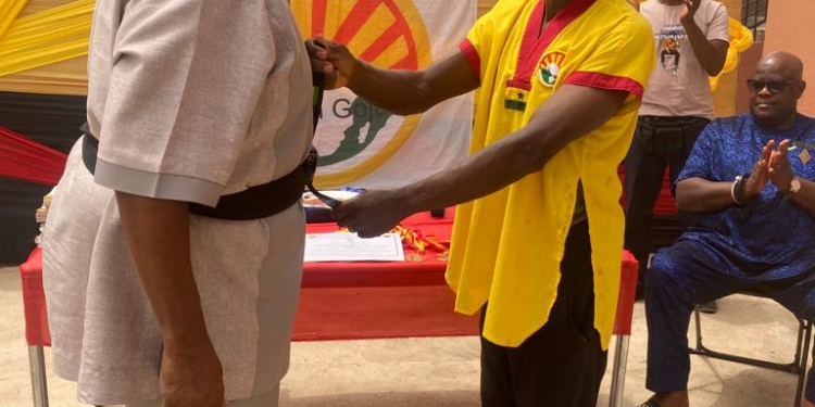 Ambassador George Haldane-Lutterodt receives honorary belt from the Martial Arts Institute