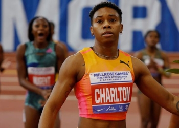 Devvynne Charlton breaks world 60m hurdles record in New York with 7.67
