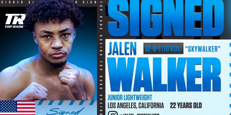 Unbeaten phenom Jalen Walker Signs Promotional Contract with Top Rank