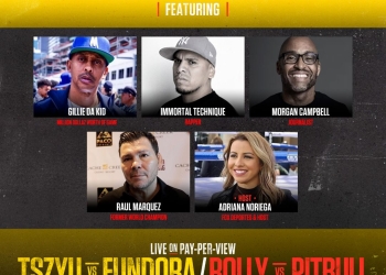 Celebrities, Media discuss TszyuZYU VS. FUNDORA AND ROLLY VS. PITBULL ON SATURDAY,