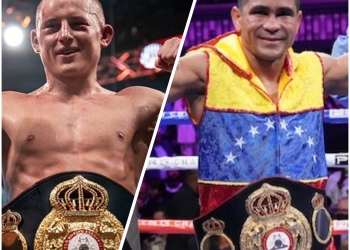 Stanionis defends against Maestre on May 4 in Las Vegas