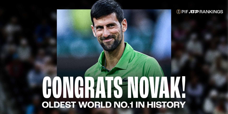 Djokovic to become the oldest No. 1 in PIF ATP Rankings history
